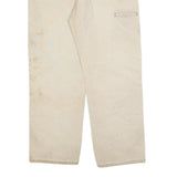 CARHARTT Mens Relaxed Beige Cotton Blend Zip Trousers W40 L32 Workwear Casual