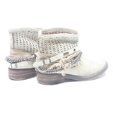 RK Womens Ankle Boots Cream & Beige Polyester UK 4 Stylish Comfortable