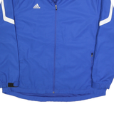 ADIDAS Mens Blue Jacket XL Polyester Plain Sports Full Zip Lightweight