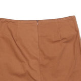 LOVE ON A HANGER Womens Brown Mini Cotton Blend Plain Skirt M Casual Fashion