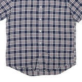 TOMMY HILFIGER Mens Blue & White Check Shirt M Casual Button Short Sleeve