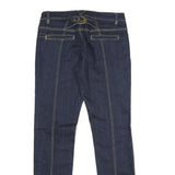 GOODTIME USA Womens Relaxed Denim Zip Cotton Blend Jeans W30 L32 Dark Blue