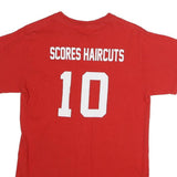 MAJESTIC Mens Red Reds Graphic T-Shirt S Short Sleeve Crew Neck Sports Logo