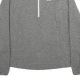 QUECHUA Womens Grey Patterned Jumper Half Zip Basic Knit XL Outdoor Activewear
