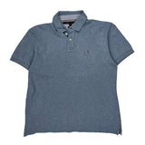Tommy Hilfiger Polo Shirt - Large Blue Cotton