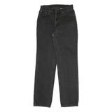 LEVI'S Womens Regular Fit Straight Black Denim Jeans W26 L30 Classic Cotton Zip