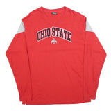 PRO EDGE Mens Red & Grey Ohio State Long Sleeve V-Neck Cotton Blend T-Shirt L