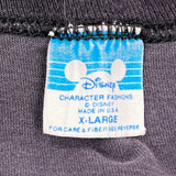 Mickey Mouse Disney Cartoon T-Shirt - XL Black Cotton