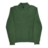 Polo By Ralph Lauren 1/4 Zip - Large Green Cotton
