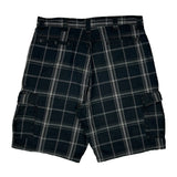 Wrangler Checked Cargo Shorts - 34W 11L White Cotton