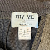 Try Me Mini Skirt - 26W UK 6 Brown Polyester Blend