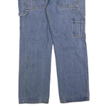 KEY Mens Regular Blue Denim Jeans W34 L30 Cotton Blend Zip Pockets Casual
