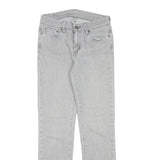 LEVI'S Womens Slim Grey Denim Slim Jeans Cotton Blend W25 L27 Stylish Zip