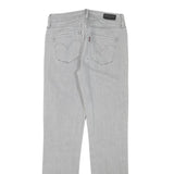LEVI'S Womens Slim Grey Denim Slim Jeans Cotton Blend W25 L27 Stylish Zip