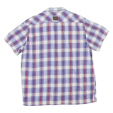 G-STAR Mens Blue & Red Check Shirt L Cotton Blend Casual Summer Button Shirt