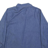 ANTHONY RICHARDS Womens Blue Denim Shirt S Long Sleeve Button Casual