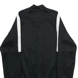 NIKE Mens Black & White Track Jacket S Polyester Plain Zip Sportswear