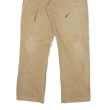 DICKIES Mens Jeans Regular Straight Denim Beige W34 L32 Workwear Zip Closure