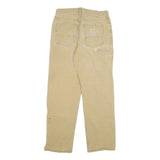 CARHARTT Mens Relaxed Beige Cotton Blend Trousers W28 L29 Casual Workwear