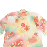 DEL MOD Womens Yellow & Green Floral Printed Shirt Short Sleeve Collared XL