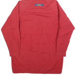 WOOLRICH Womens Red & Navy Hooded Zip Jacket S Polyester Casual Outdoor