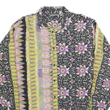 DARA GROFF Mens Black & Purple Patterned Shirt L Cotton Blend Casual Stylish