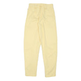 CRACK Womens Cotton Blend Yellow Relaxed Tapered Trousers W25 L28 Comfortable