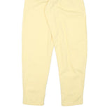CRACK Womens Cotton Blend Yellow Relaxed Tapered Trousers W25 L28 Comfortable