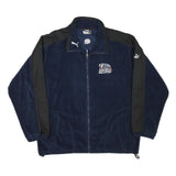PUMA Mens Blue & Black Vintage Zip Jacket XL Polyester Blend Sportswear Casual