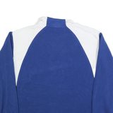 NFL Mens Blue & White Plain Pullover Crew Neck Basic Knit XL Quarter Zip Sports