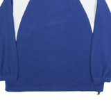 NFL Mens Blue & White Plain Pullover Crew Neck Basic Knit XL Quarter Zip Sports