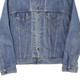LEVI'S Mens Blue Denim Jacket L Cotton Blend Classic Button Closure Trucker