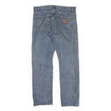 CARHARTT Mens Blue Regular Fit Straight Denim Medium Wash Jeans W34 L32 Classic