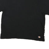 DICKIES Womens Black Crew Neck T-Shirt XL Cotton Blend Plain Short Sleeve