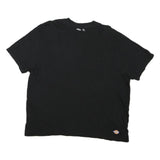 DICKIES Womens Black Crew Neck T-Shirt XL Cotton Blend Plain Short Sleeve