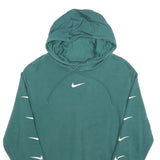 NIKE Womens Teal Hoodie S Cotton Blend Pullover Sweatshirt Nike Swoosh Logo