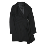 ZARA Womens Black Classic Jacket S Cotton Blend Button Closure Casual Outerwear