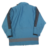 NEVADA Womens Blue & Grey Zip Jacket S Polyester Blend Plain Outdoor Warm