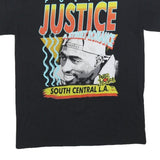POETIC JUSTICE Mens Black Graphic T-Shirt M Short Sleeve Crew Neck Streetwear