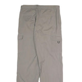 YUNHAI Mens Cotton Blend Beige Relaxed Cargo Trousers W32 L31 Casual Utility Zip