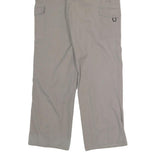 YUNHAI Mens Cotton Blend Beige Relaxed Cargo Trousers W32 L31 Casual Utility Zip