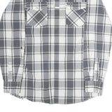 WRANGLER Mens Grey & White Check Shirt M Long Sleeve Button Casual Cotton