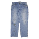 DICKIES Mens Jeans Blue Relaxed Straight Denim Medium W40 L32 Workwear Zip