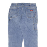 DICKIES Mens Jeans Blue Relaxed Straight Denim Medium W40 L32 Workwear Zip