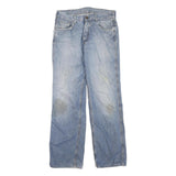 CARHARTT Mens Regular Fit Light Blue Denim Jeans Cotton Blend Button W32 L32
