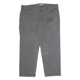 CARHARTT Mens Cotton Blend Relaxed Fit Grey Workwear Trousers W42 L30 Zip Pocket