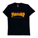 Skateboarding Thrasher Graphic T-Shirt - Small Black Cotton