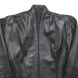 ROLF KONIG KOLLEKTION Womens Black Leather Jacket M Woven Classic Elegant