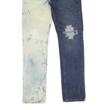 DICKIES Mens Jeans Blue Slim Skinny Denim Rinse W31 L30 Distressed