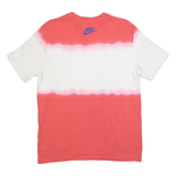 NIKE Mens Red & White Graphic T-Shirt M Short Sleeve Crew Neck Casual Wear